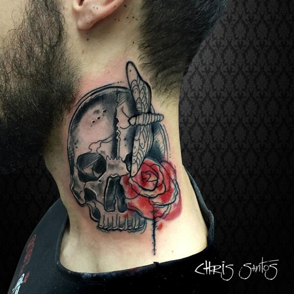 Neck tattoos that will make a statement design, idea 21