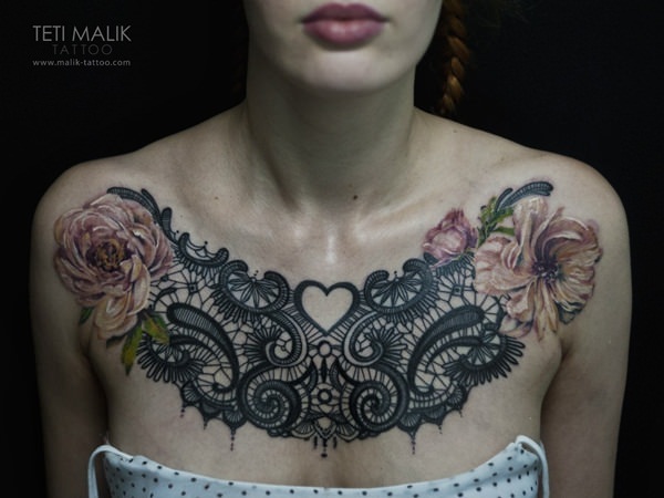 Lace tattoos design, idea 29