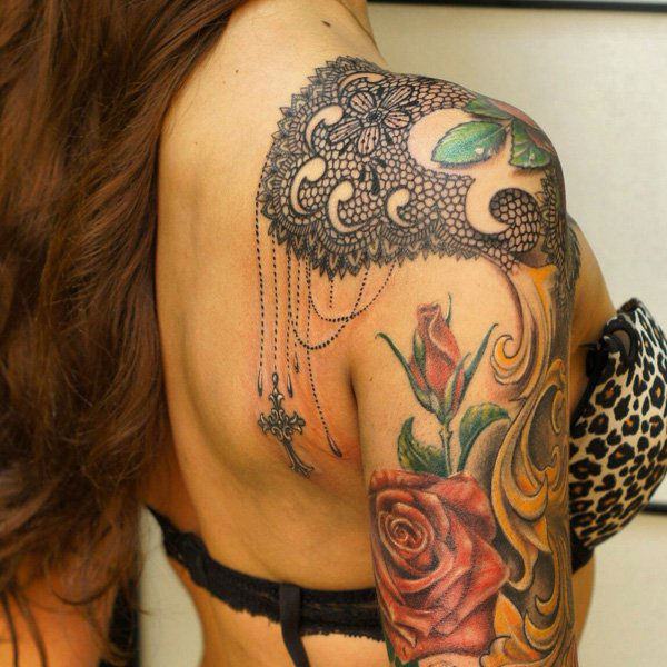 Lace tattoos design, idea 8