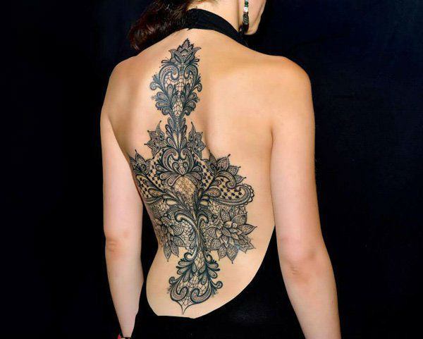 Lace tattoos design, idea 10