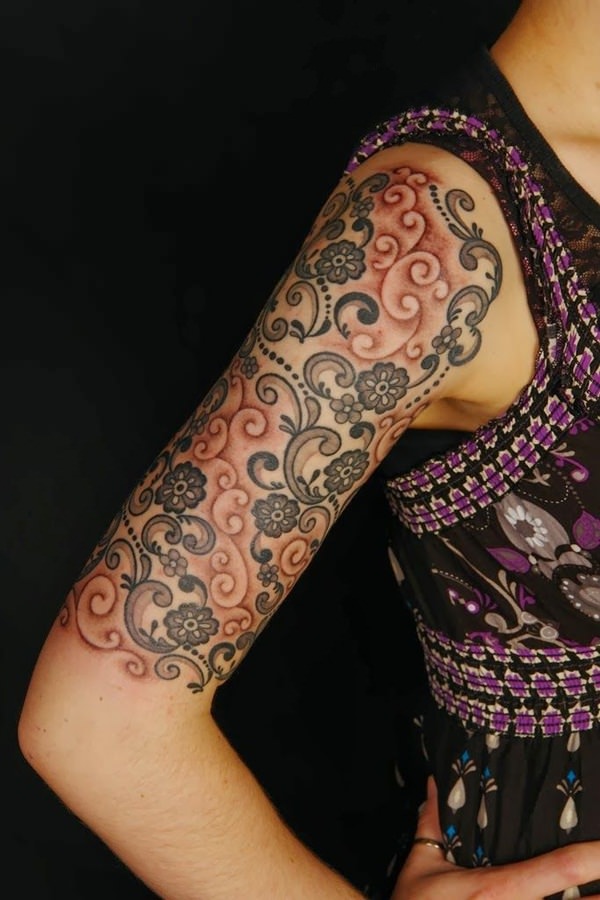 Lace tattoos design, idea 13