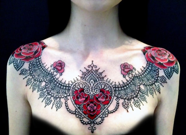 Lace tattoos design, idea 19