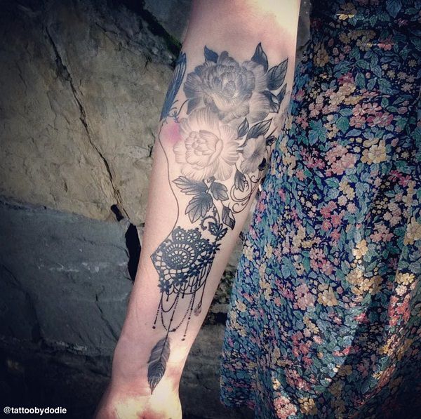 Lace tattoos design, idea 42
