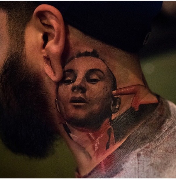 Neck tattoos that will make a statement design, idea 19