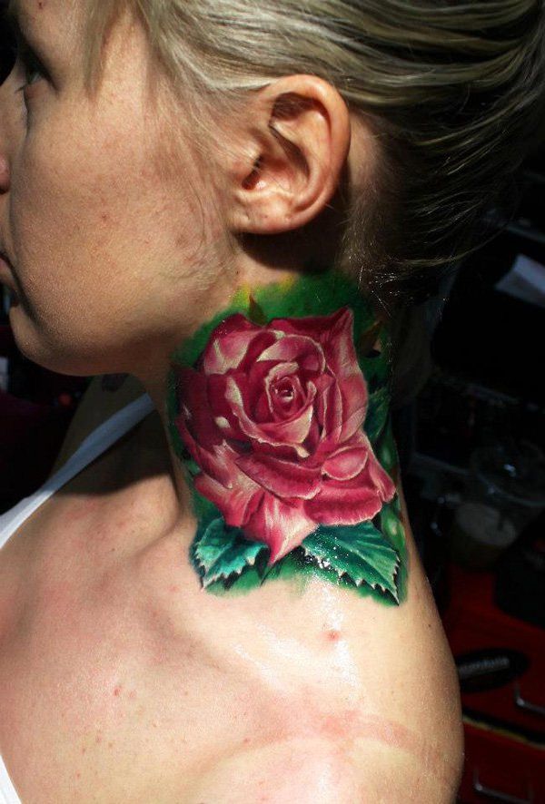 Neck tattoos that will make a statement design, idea 18