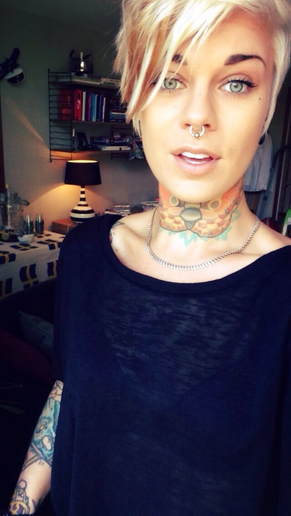 Neck tattoos that will make a statement design, idea 23