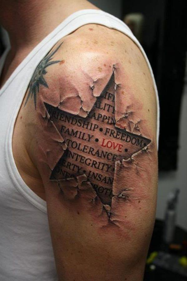 Star tattoos design, idea 8