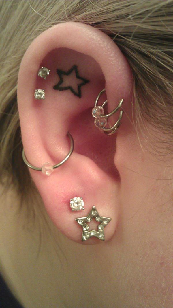 Star tattoos design, idea 11