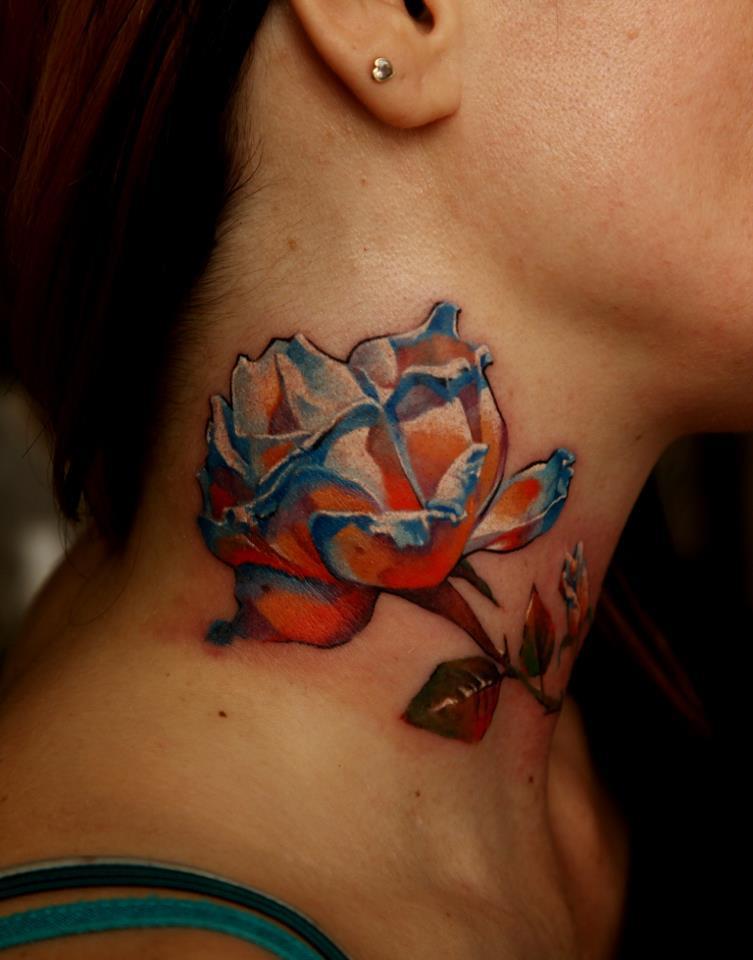 Neck tattoos that will make a statement design, idea 43