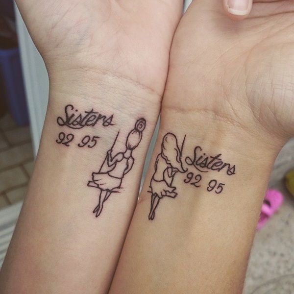Sister tattoos design, idea 4