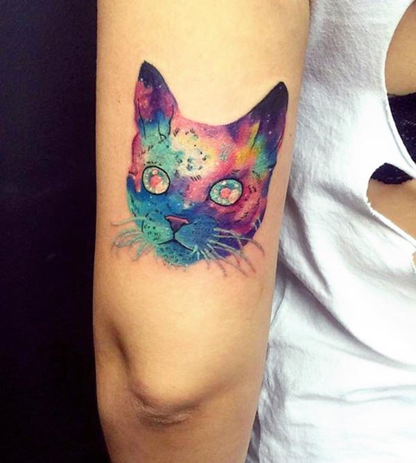 Cat tattoo design, idea 2