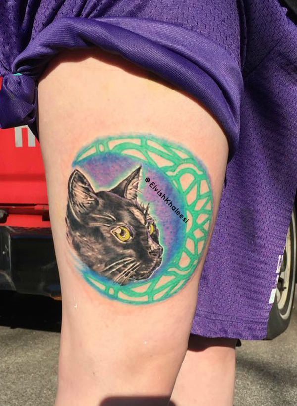 Cat tattoo design, idea 10