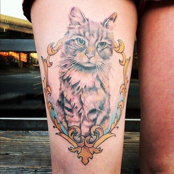 Cat tattoo design, idea 28