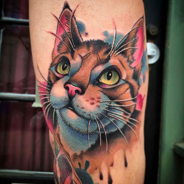 Cat tattoo design, idea 52