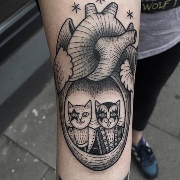 Cat tattoo design, idea 113