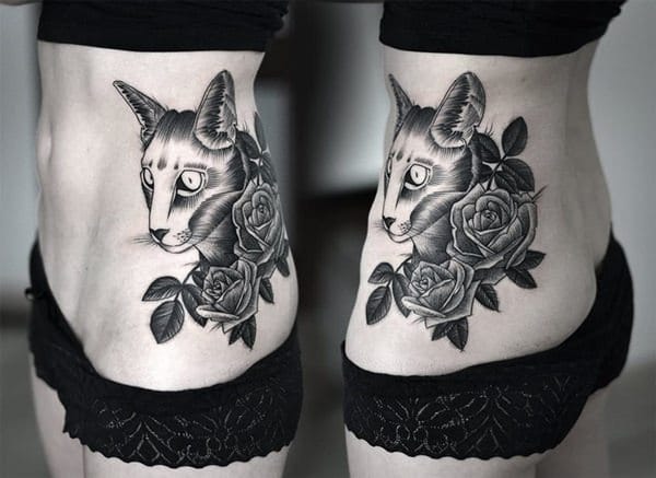 Cat tattoo design, idea 114