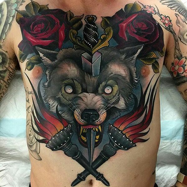 Rose tattoo design, idea 9