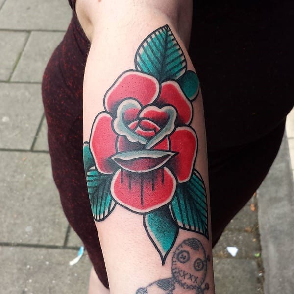 Rose tattoo design, idea 11