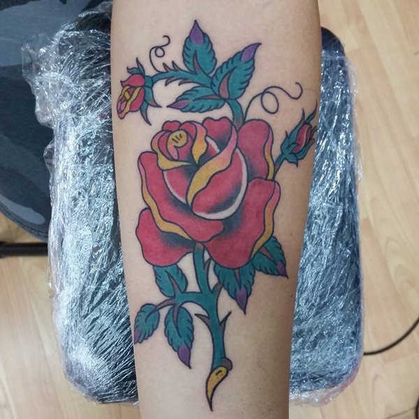 Rose tattoo design, idea 15