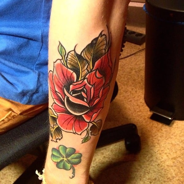 Rose tattoo design, idea 17