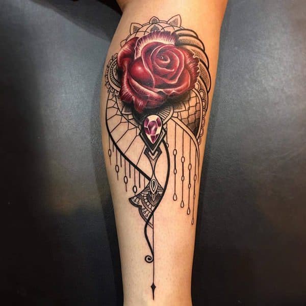 Rose tattoo design, idea 35