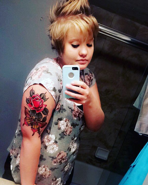 Rose tattoo design, idea 31