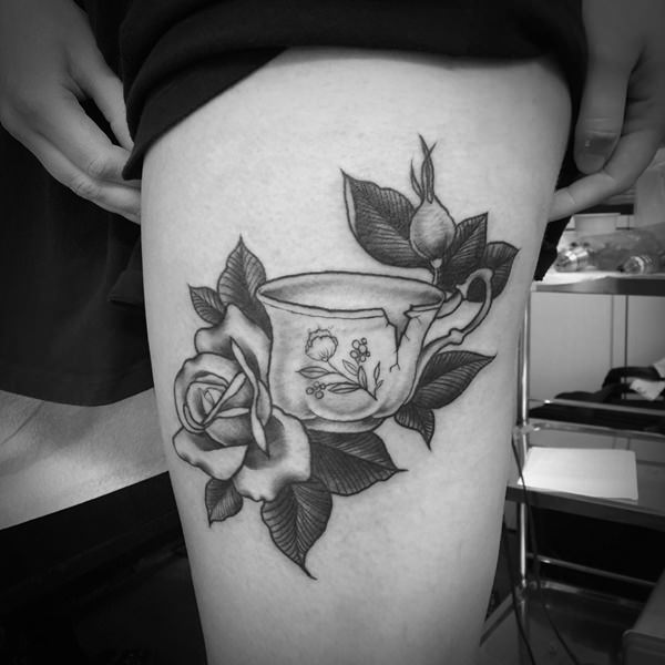 Rose tattoo design, idea 32