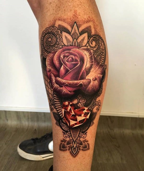 Rose tattoo design, idea 33