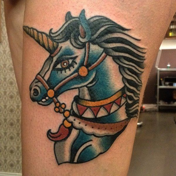 Unicorn tattoo design, idea 3