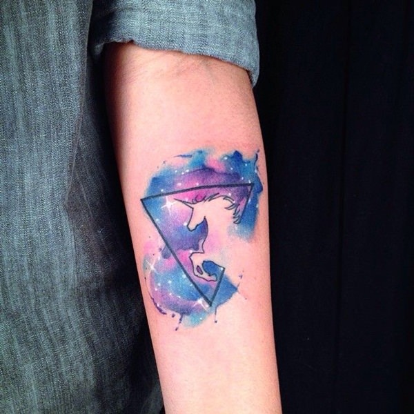 Unicorn tattoo design, idea 11