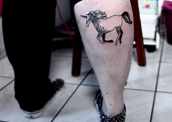 Unicorn tattoo design, idea 16