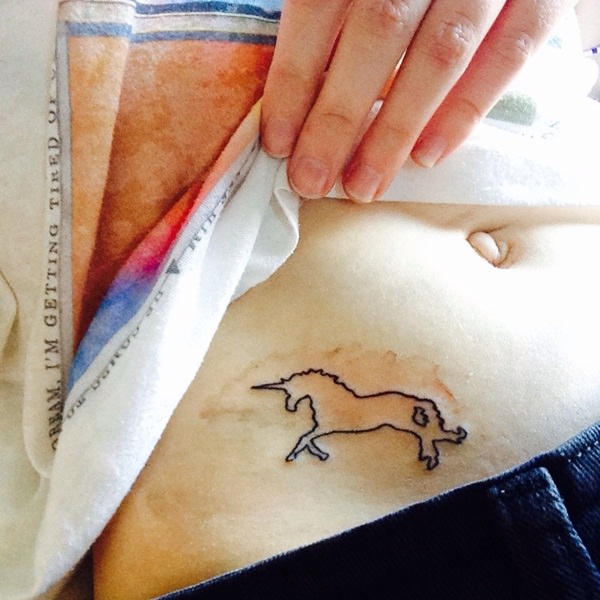 Unicorn tattoo design, idea 18