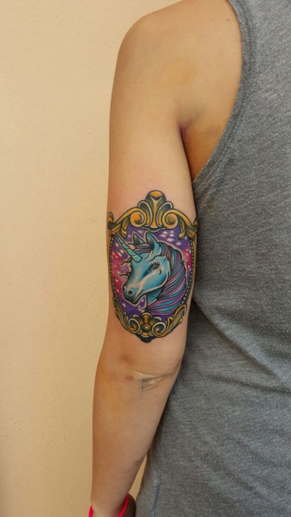 Unicorn tattoo design, idea 19