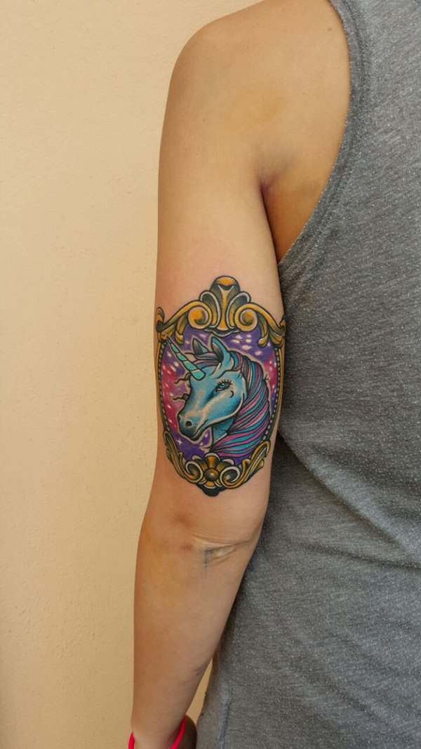 Unicorn tattoo design, idea 20