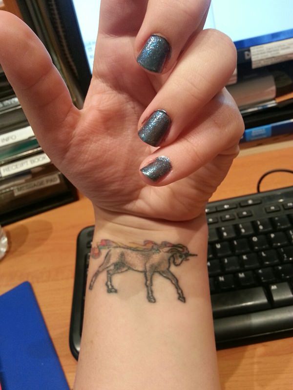 Unicorn tattoo design, idea 28