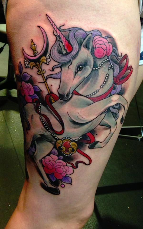 Unicorn tattoo design, idea 29