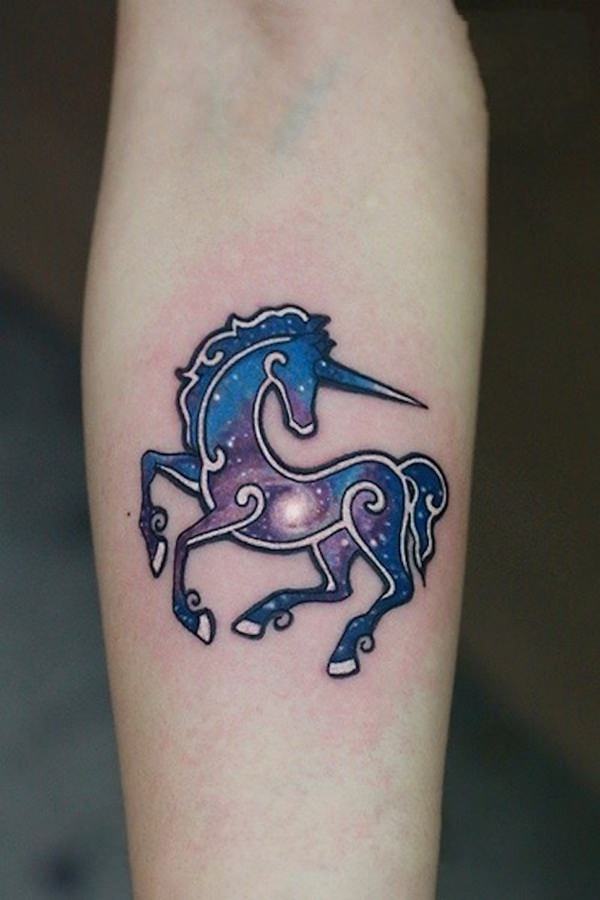 Unicorn tattoo design, idea 31