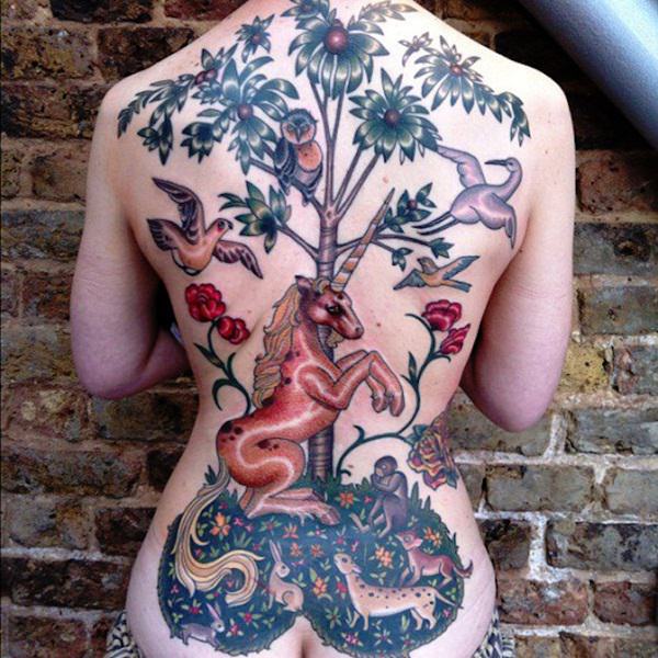 Unicorn tattoo design, idea 33