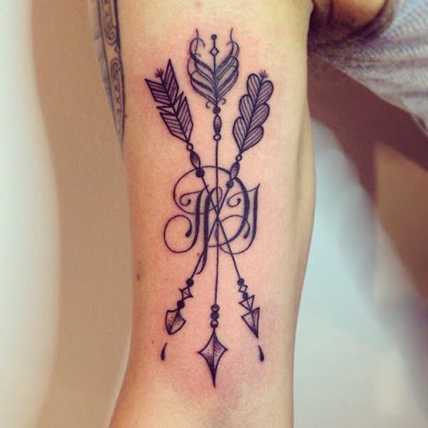 Arrow tattoo design, idea 7