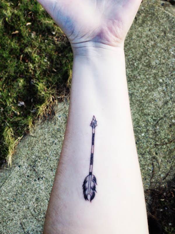 Arrow tattoo design, idea 10