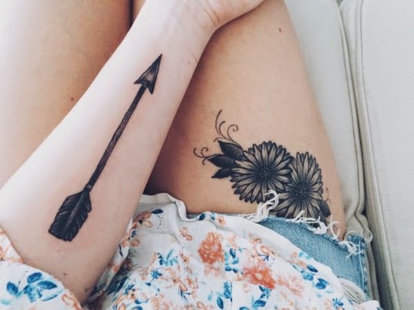 Arrow tattoo design, idea 17