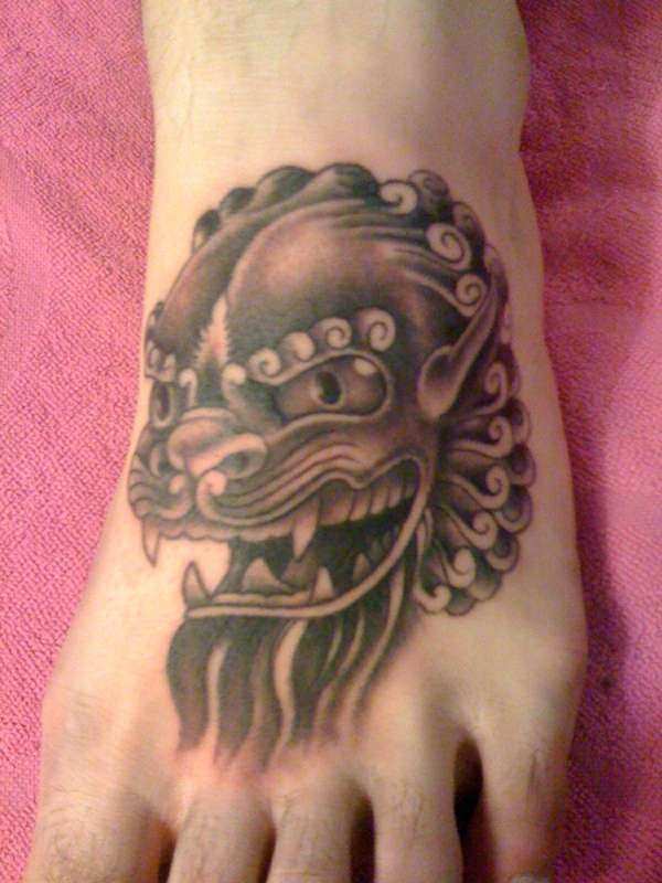 Foo dog tattoo design, idea 24