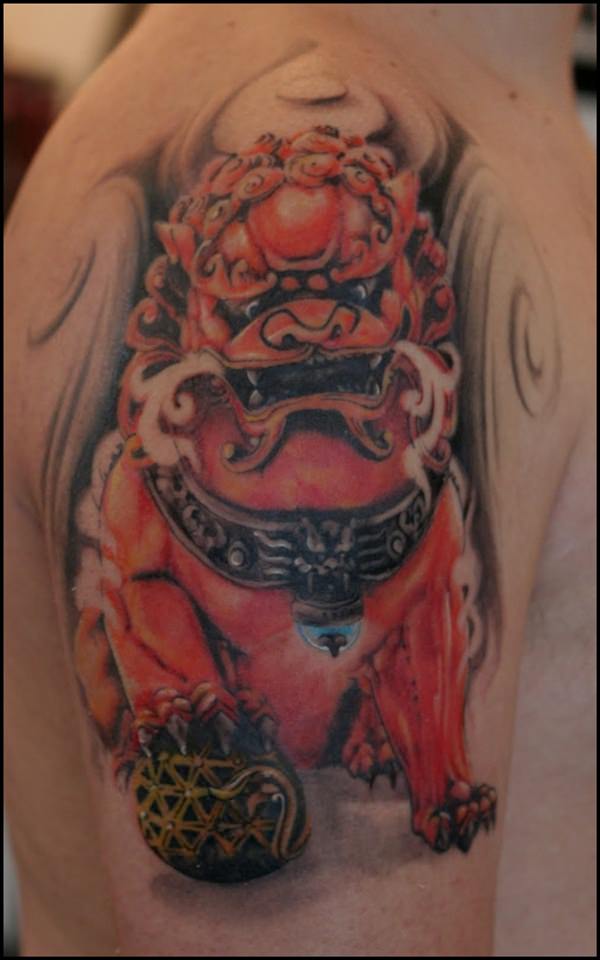 Foo dog tattoo design, idea 28