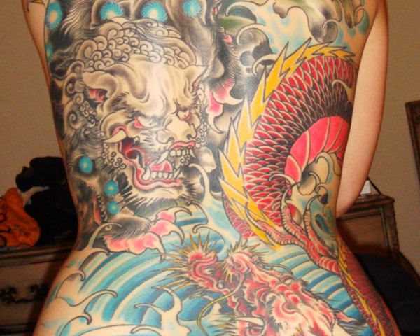 Foo dog tattoo design, idea 32