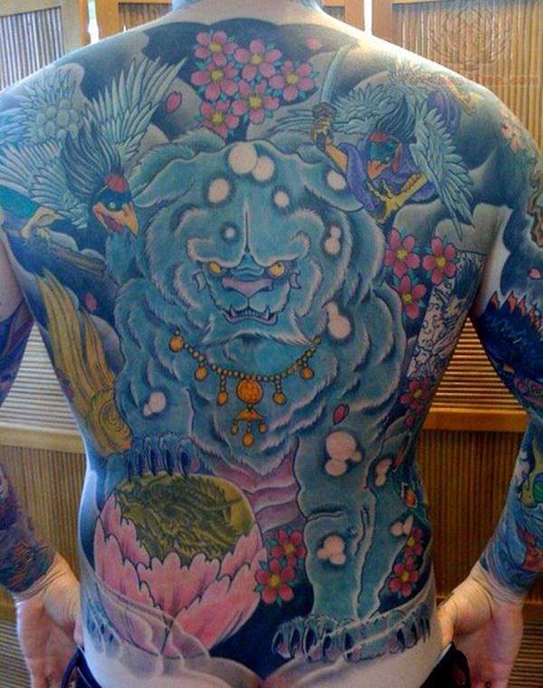 Foo dog tattoo design, idea 16