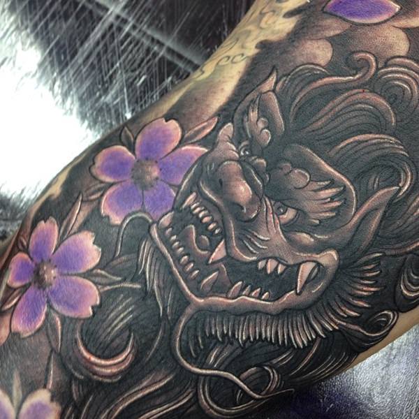 Foo dog tattoo design, idea 35