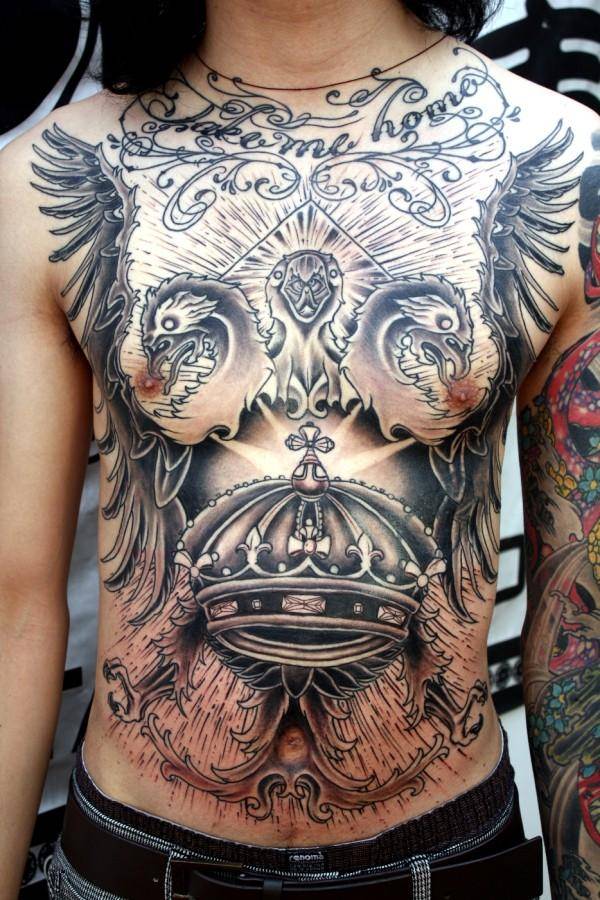 Foo dog tattoo design, idea 2