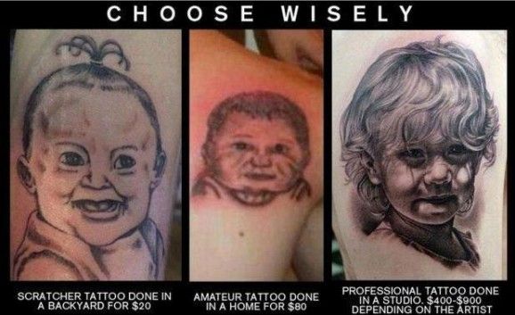 Tattoo prices design, idea 2
