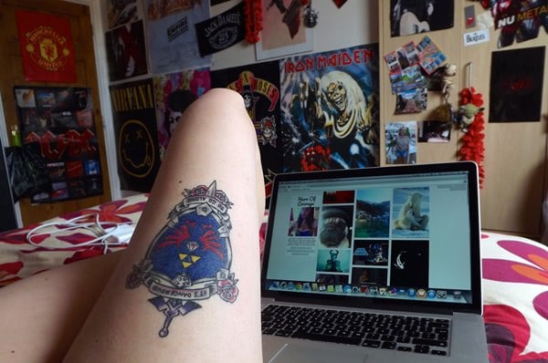Zelda triforce tattoo design, idea 3