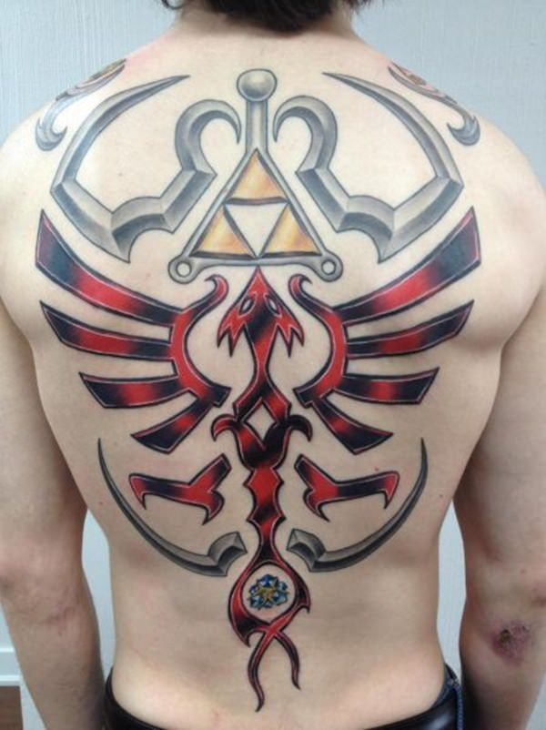 Zelda triforce tattoo design, idea 12